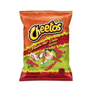 Bolsa de 2 OZ de snacks de lima y queso Cheetos Flamin Hot