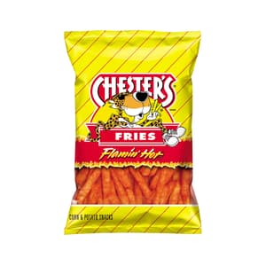 Bolsa de snacks fritos de maíz y papa Chester's Flaming Hot
