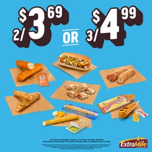 2/$3.69 or 3/$4.99 Johnsonville grilled items, Taquitos, Corn Dogs, Tornados, Egg Rolls, Pizza Sticks and Roller Bites. Mix and Match. Highest priced item will be at full price.